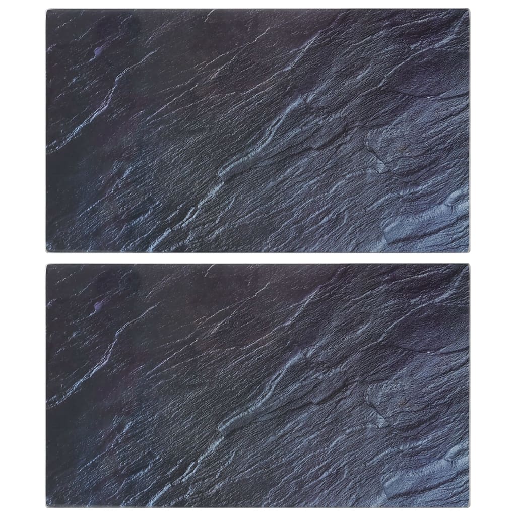 NNEVL Chopping Boards 2 pcs with Natural Stone Pattern Tempered Glass-0