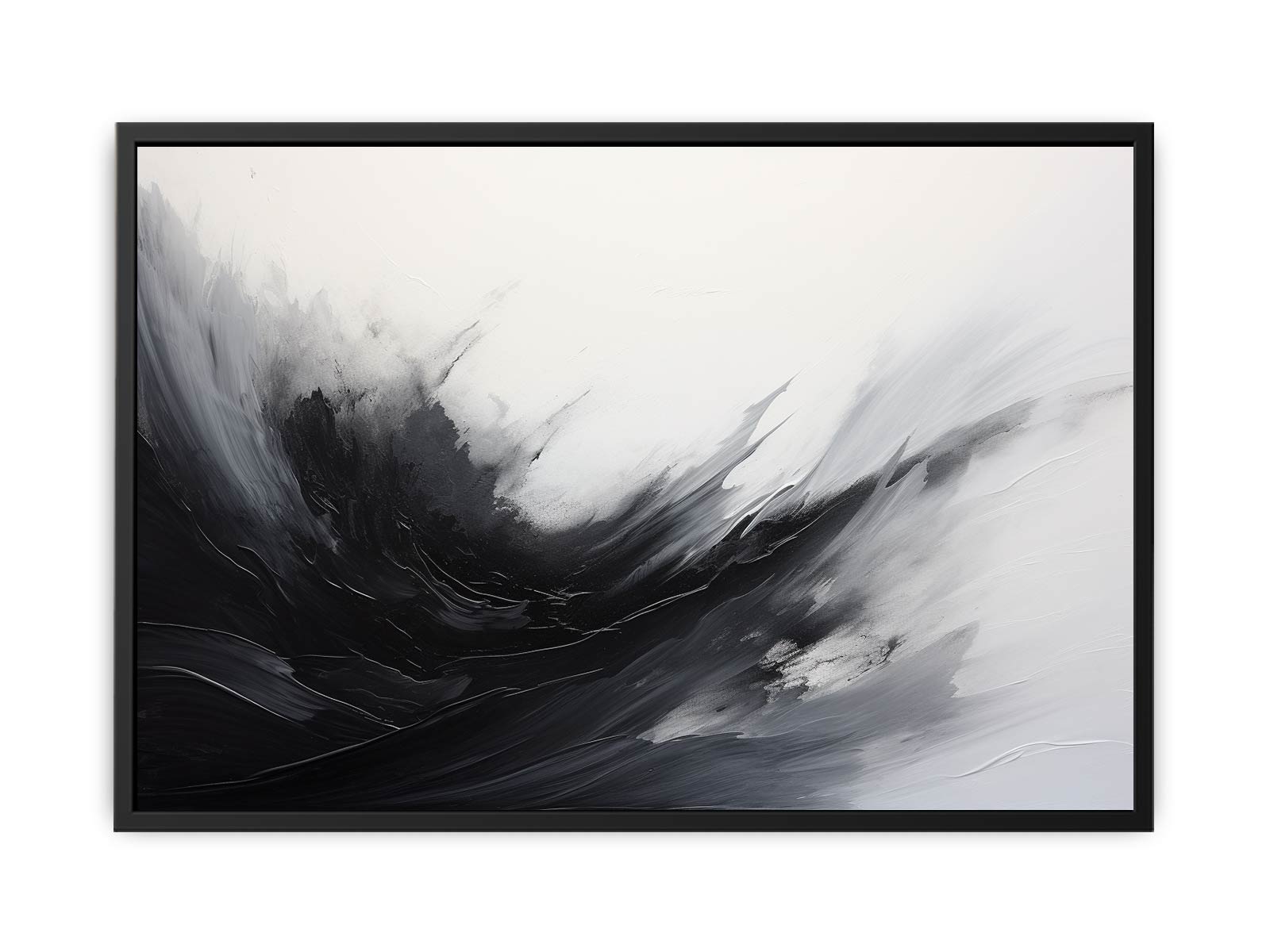 Abstract Black Painting Canvas Art Print