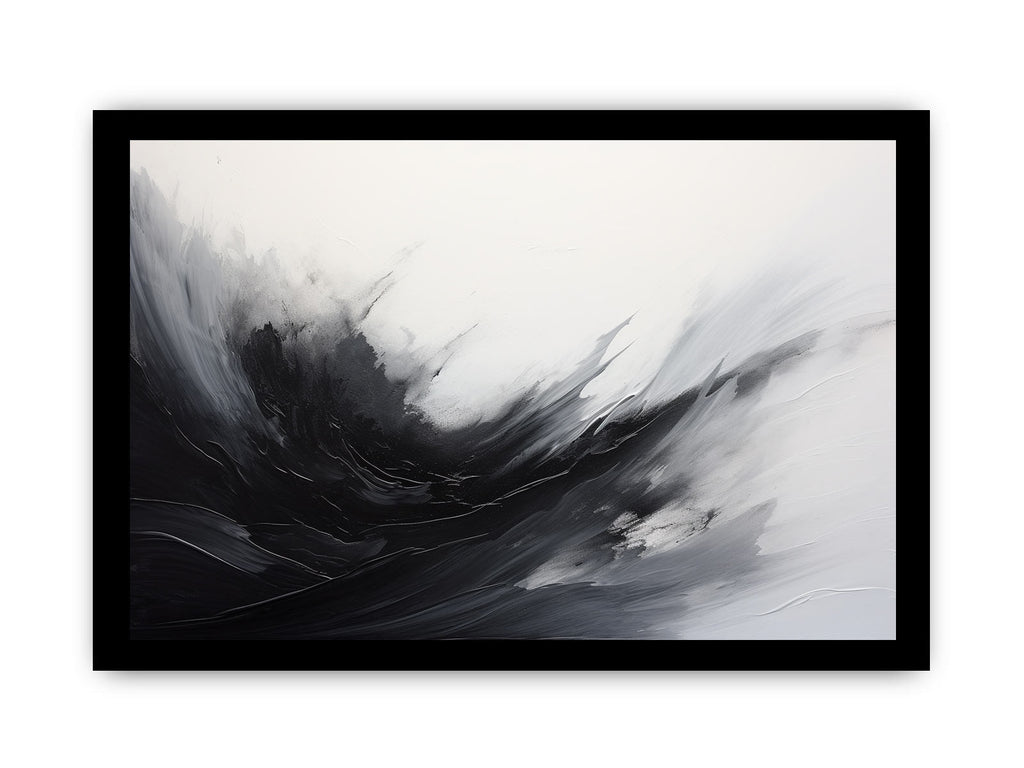 Abstract Black Painting Canvas Art Print