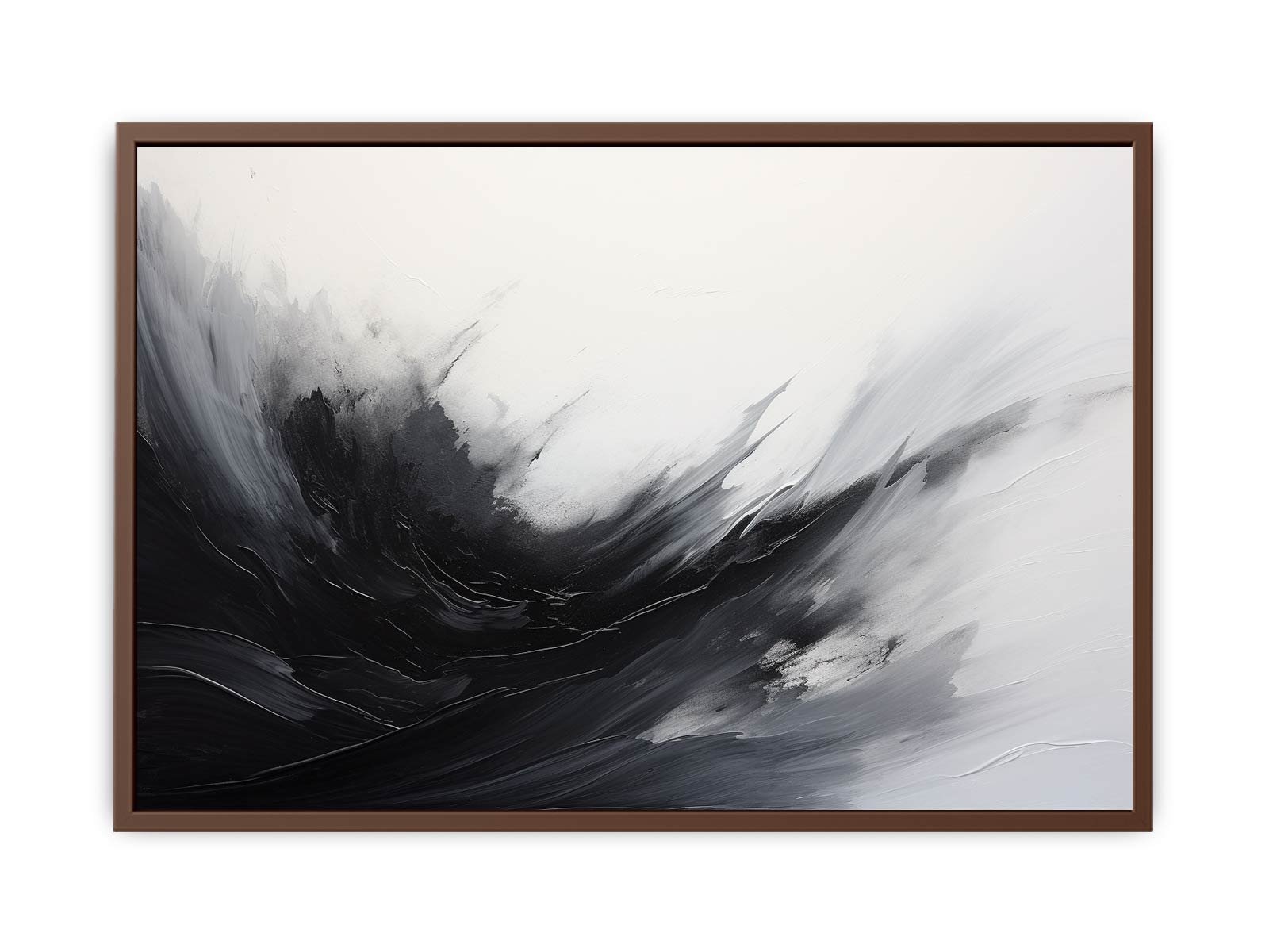 Abstract Black Painting Canvas Art Print