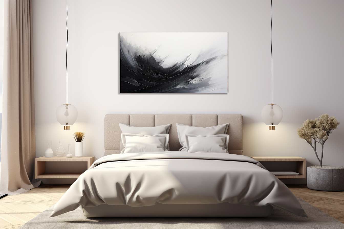Abstract Black Painting Canvas Art Print