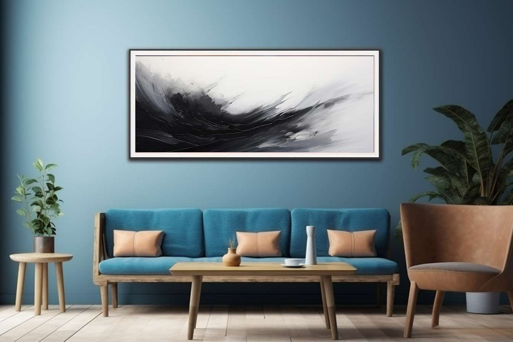 Abstract Black Painting Canvas Art Print