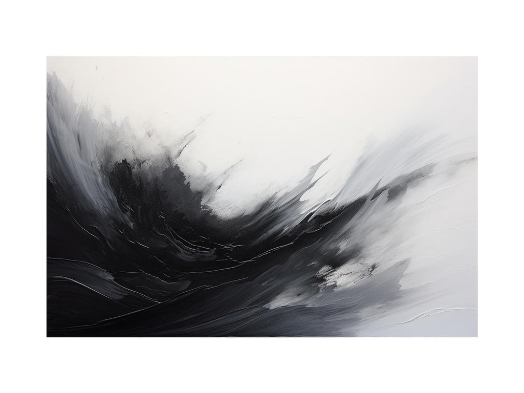 Abstract Black Painting Canvas Art Print