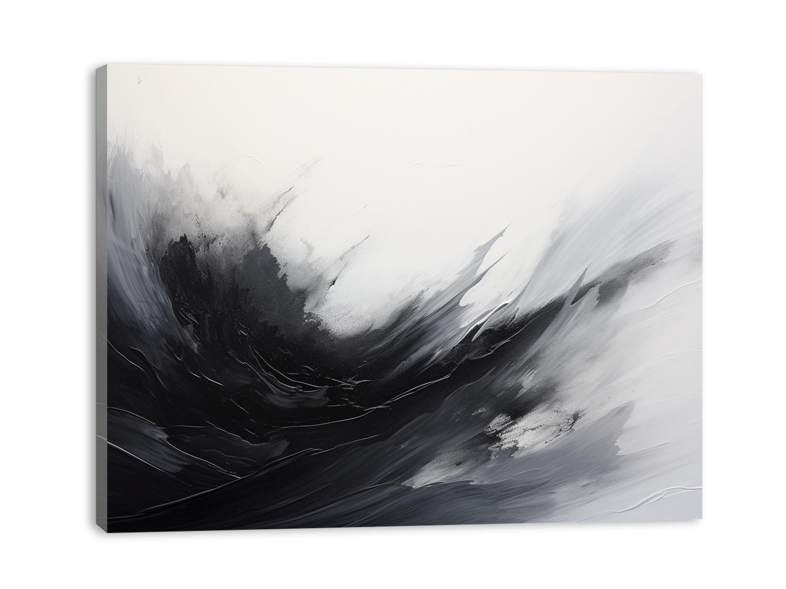 Abstract Black Painting Canvas Art Print