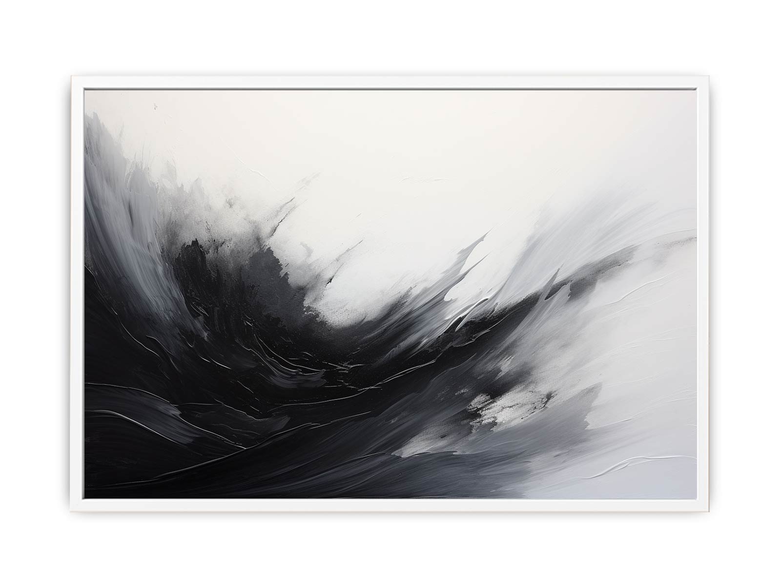 Abstract Black Painting Canvas Art Print
