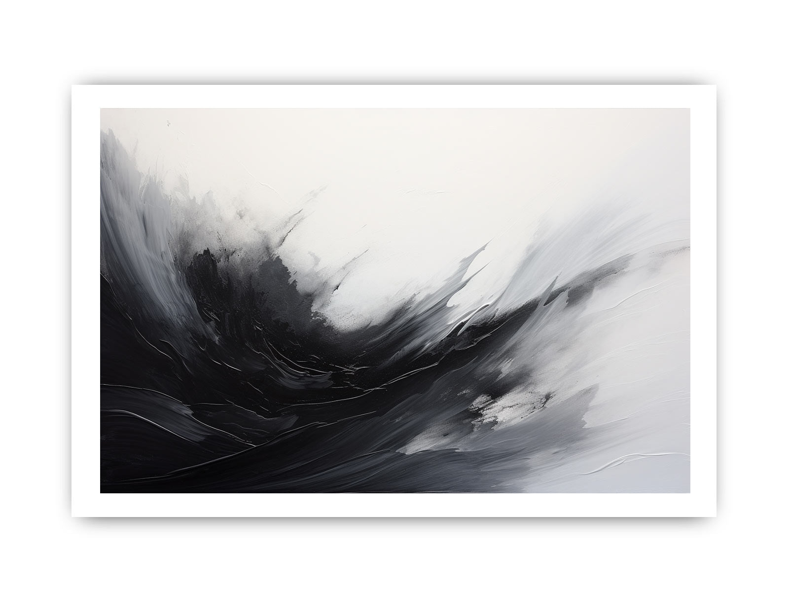 Abstract Black Painting Canvas Art Print