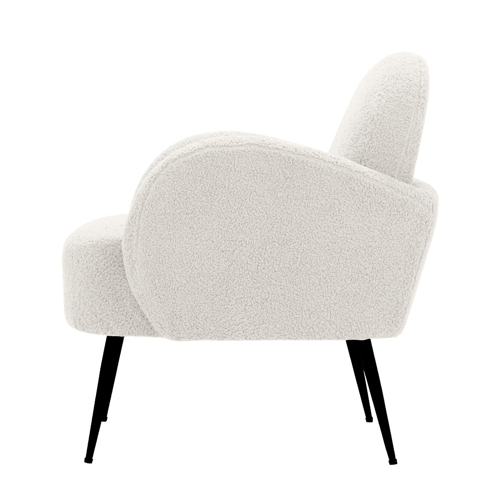 NNEDSZ Armchair Lounge Chair Armchairs Accent Arm Chairs Sherpa Boucle White