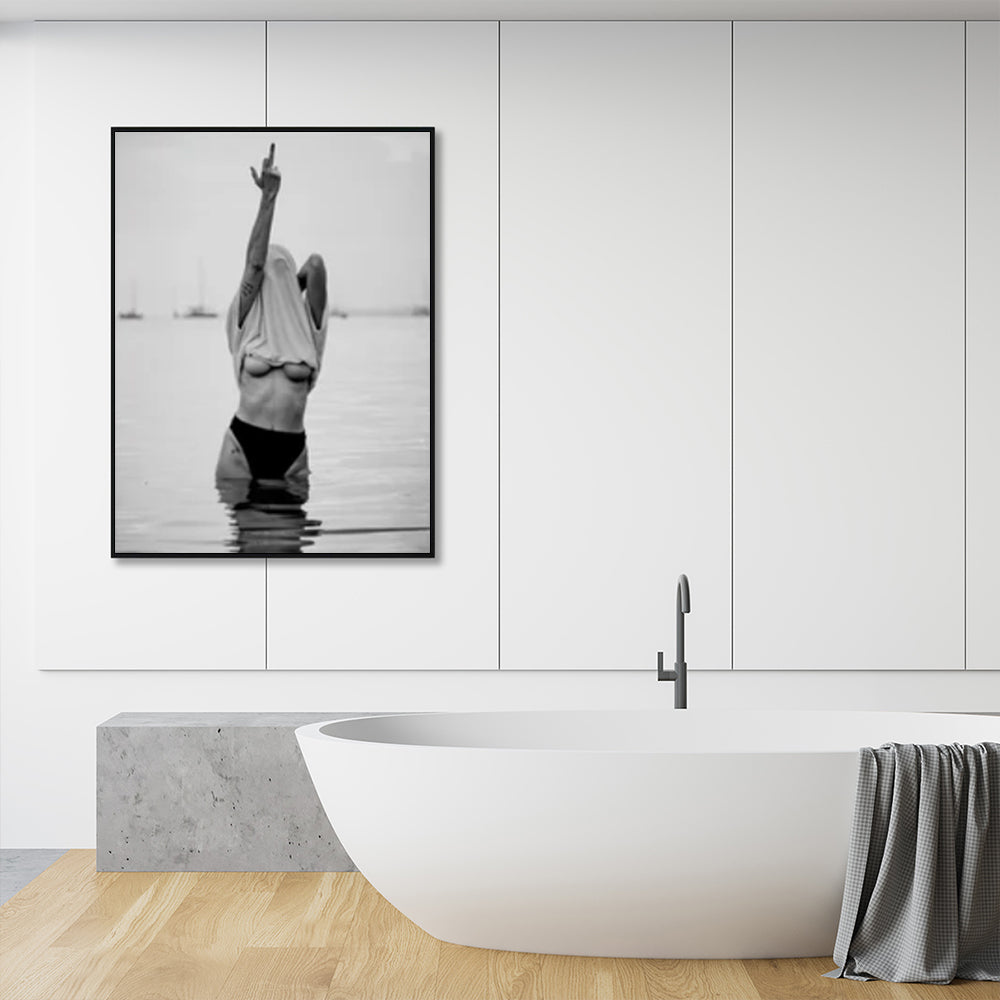 NNEDSZ Wall Art 40cmx60cm Feminist Print Black Frame Canvas