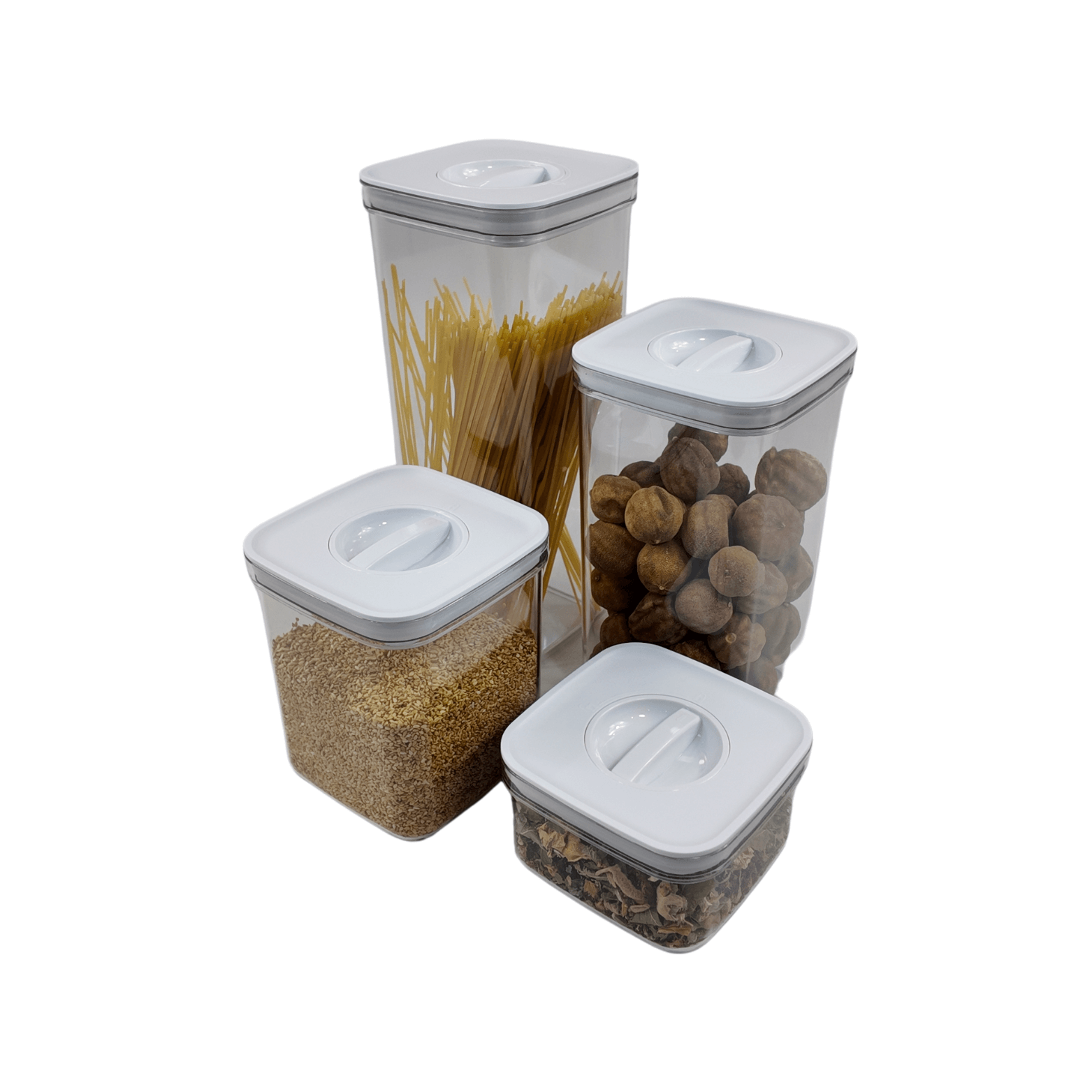 White Twist Canister Set – 16 Pack