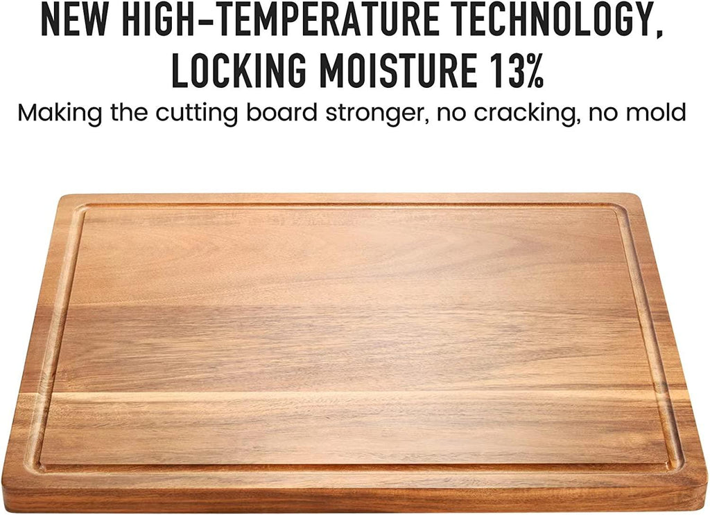 Fossa Wood Cutting Boards for Kitchen, Large Charcuterie boards, Reversible Wooden Chopping Board