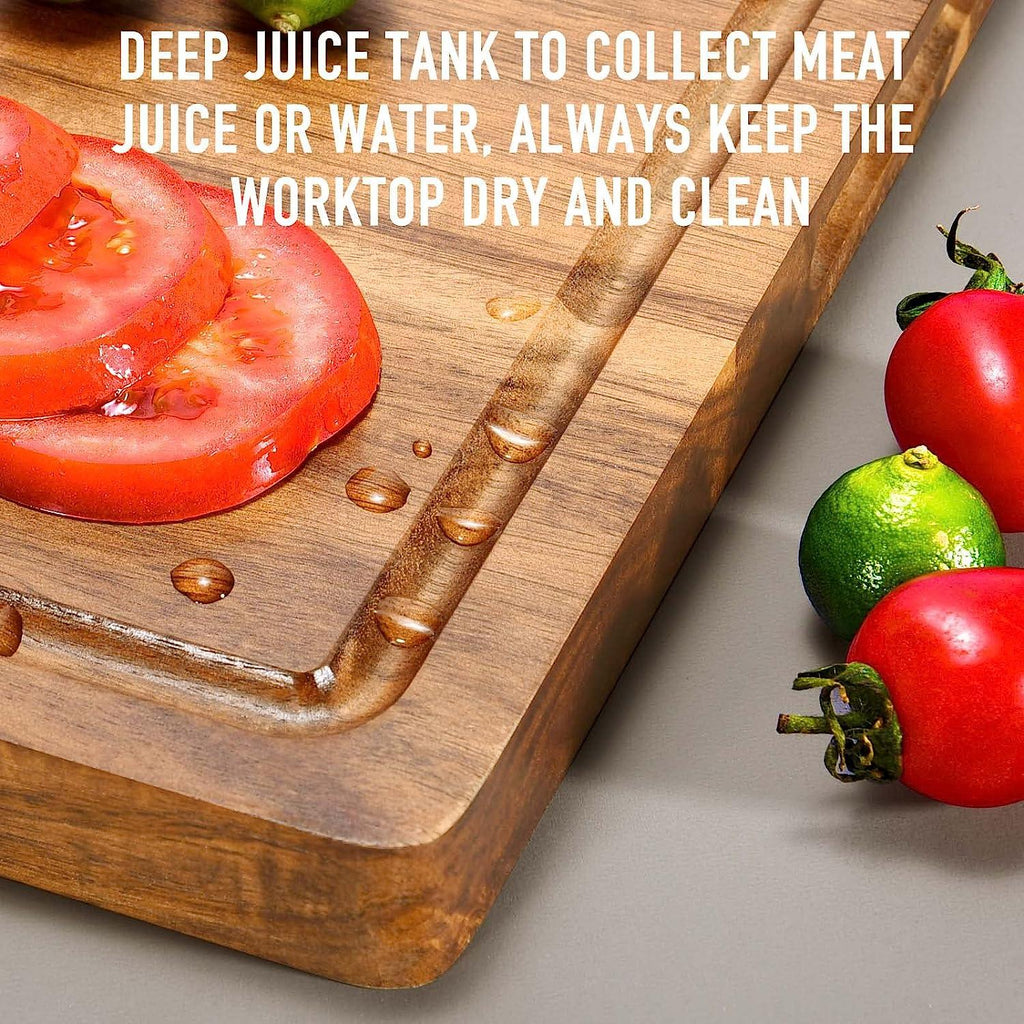 Fossa Wood Cutting Boards for Kitchen, Large Charcuterie boards, Reversible Wooden Chopping Board