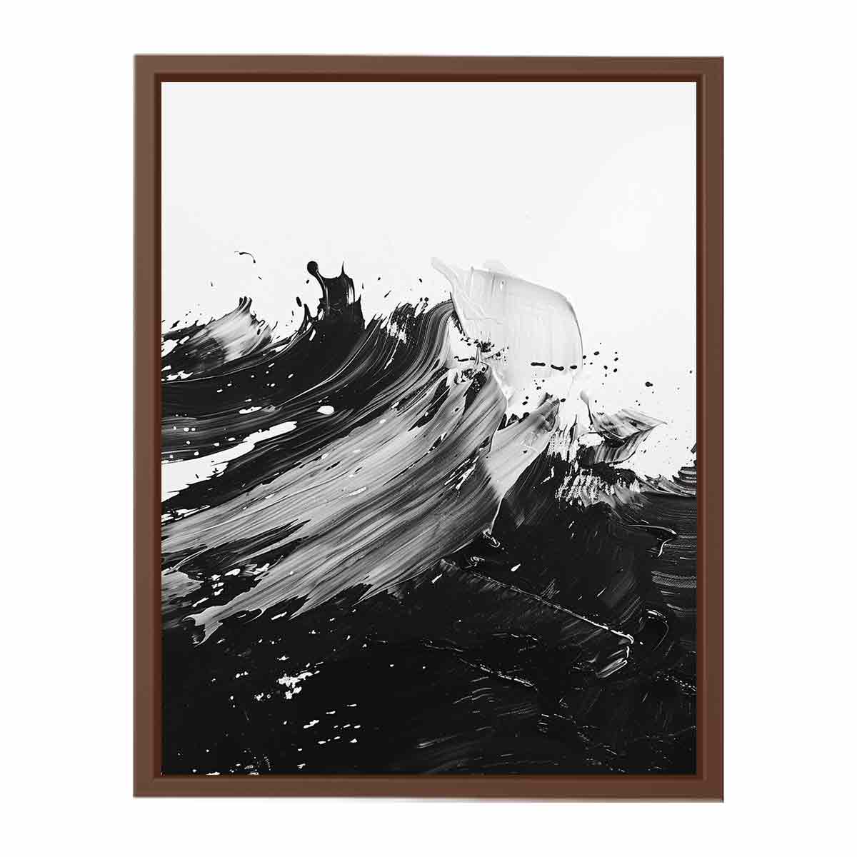 Black White Abstract Art Canvas Art Print